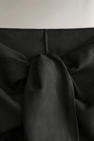 Короткий пляжный саронг из льняной смеси с узлом- Заказать в России