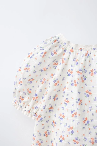 Блуза цветы кружево- Заказать в России