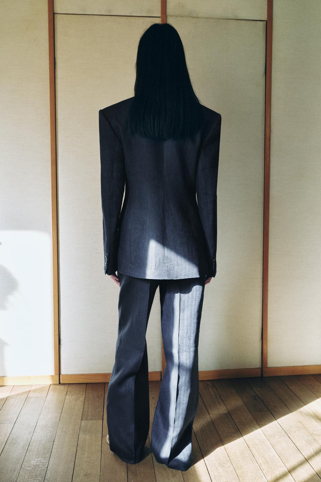 БРЮКИ В ЕЛОЧКУ ИЗ 100% ЛЬНА