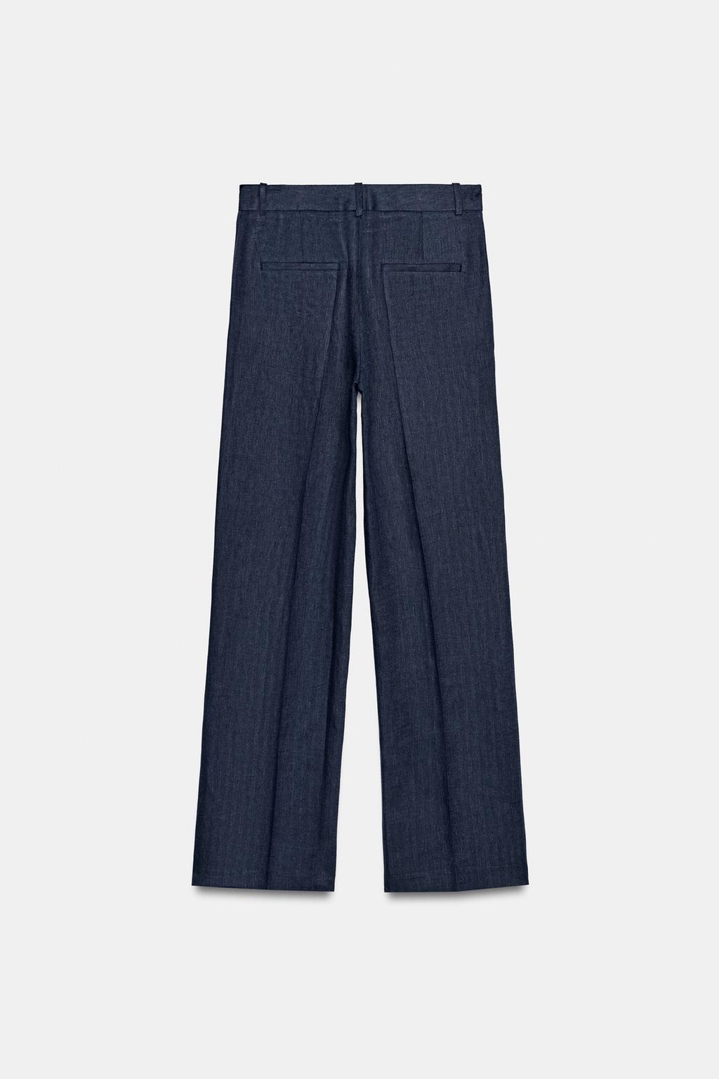 БРЮКИ В ЕЛОЧКУ ИЗ 100% ЛЬНА