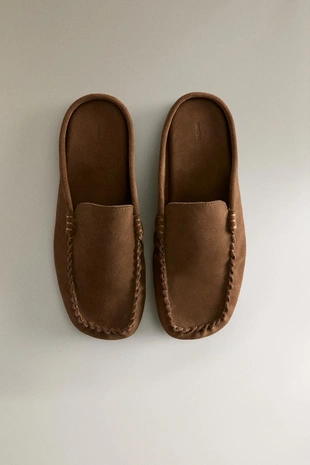 Мюли-лоферы из замши с разделённой отделкой- Заказать в России