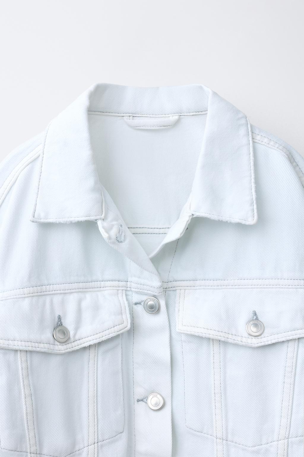 УКОРОЧЕННАЯ ДЖИНСОВАЯ КУРТКА