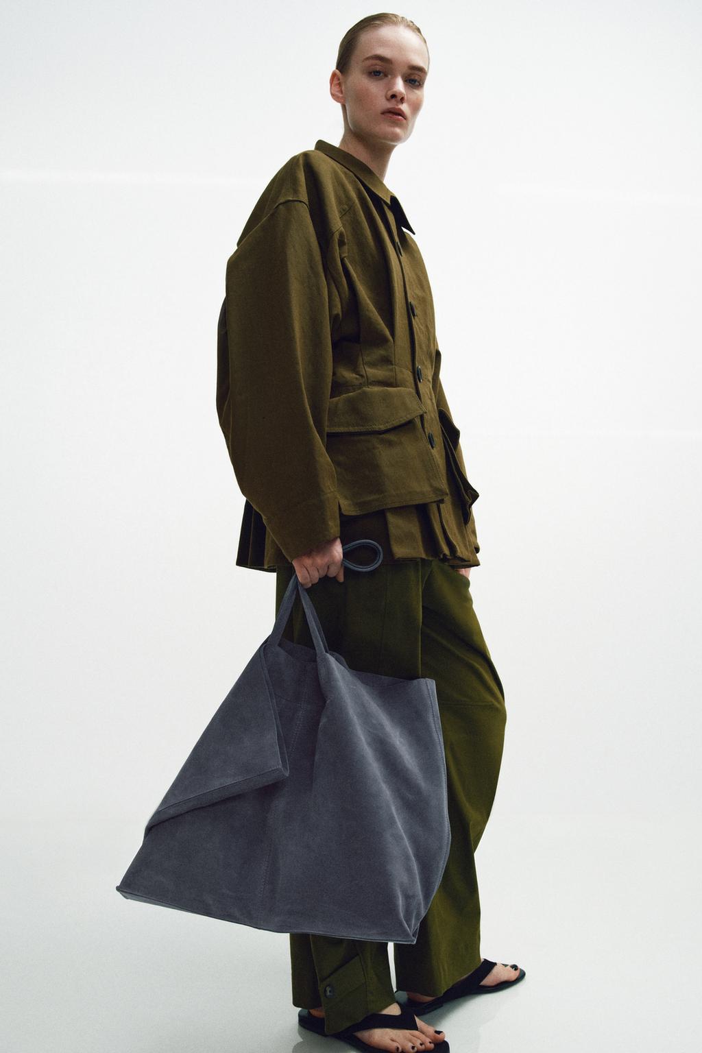 ЗАМШЕВАЯ СУМКА-ШОПЕР MAXI