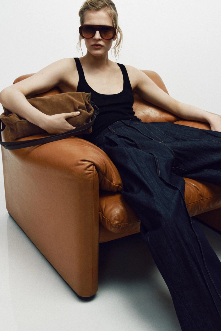 Кожаная прямоугольная сумка