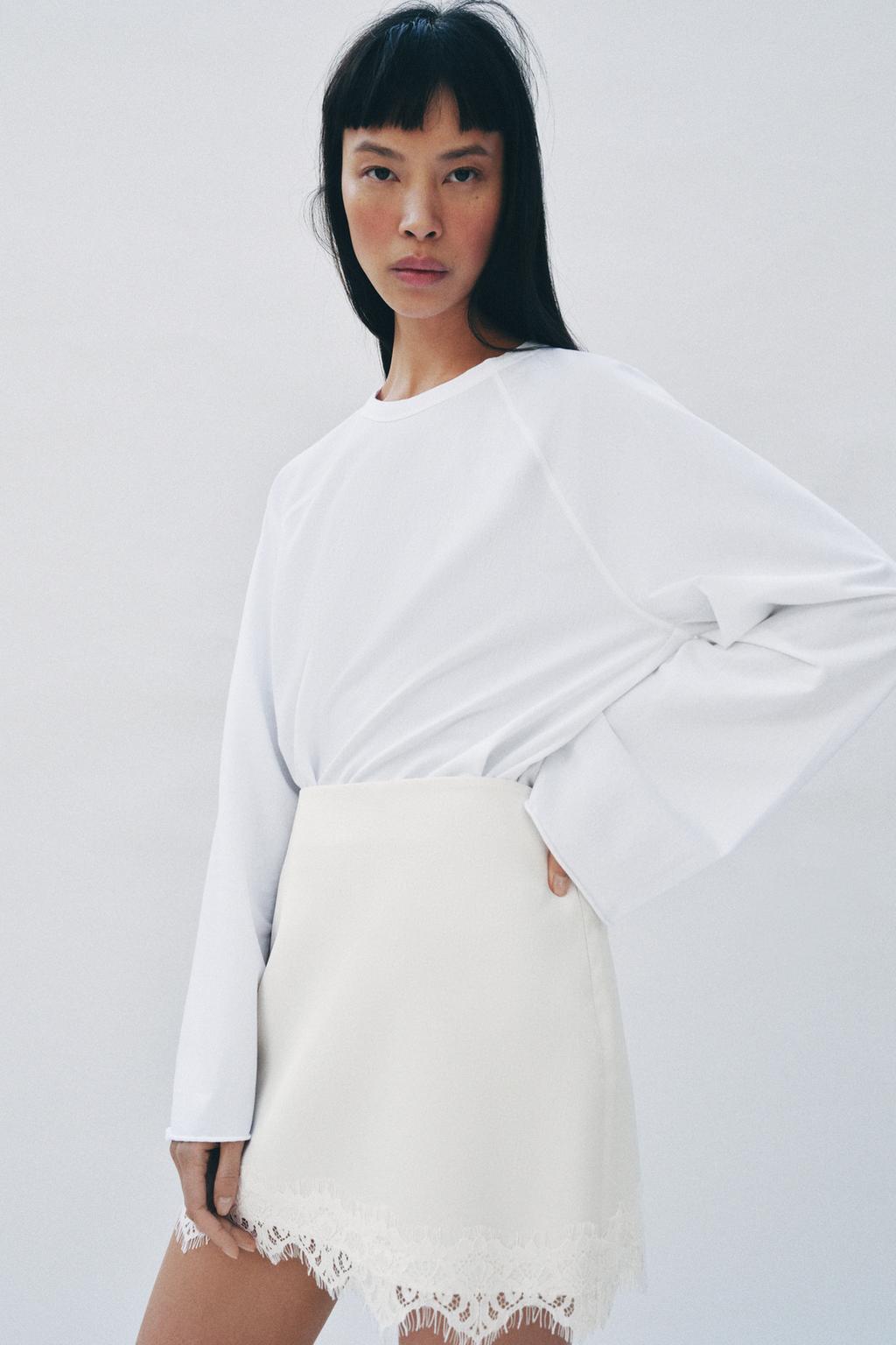 ЮБКА-ШОРТЫ С КРУЖЕВНЫМ НИЗОМ