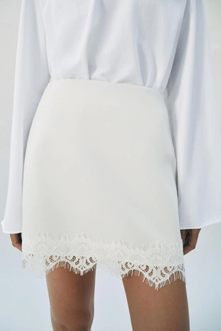 Юбка-шорты с кружевным низом- Заказать в России