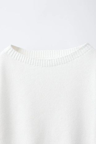 Свитер с вырезом «лодочка»- Заказать в России