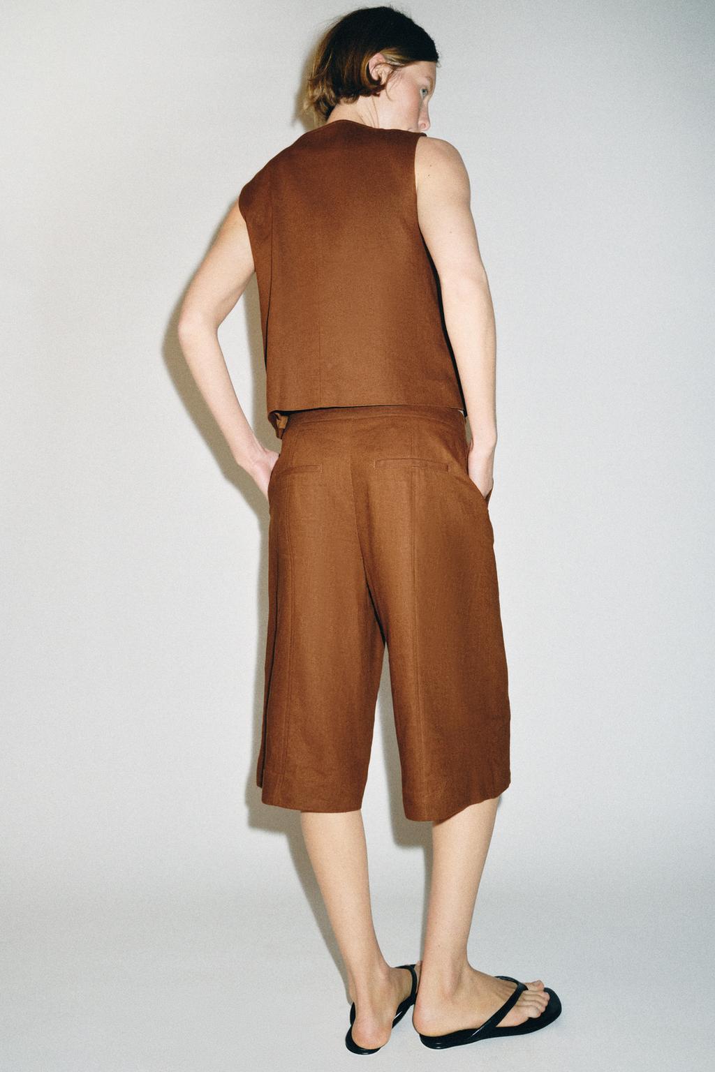 ДВУБОРТНЫЙ ЖИЛЕТ ИЗО ЛЬНА