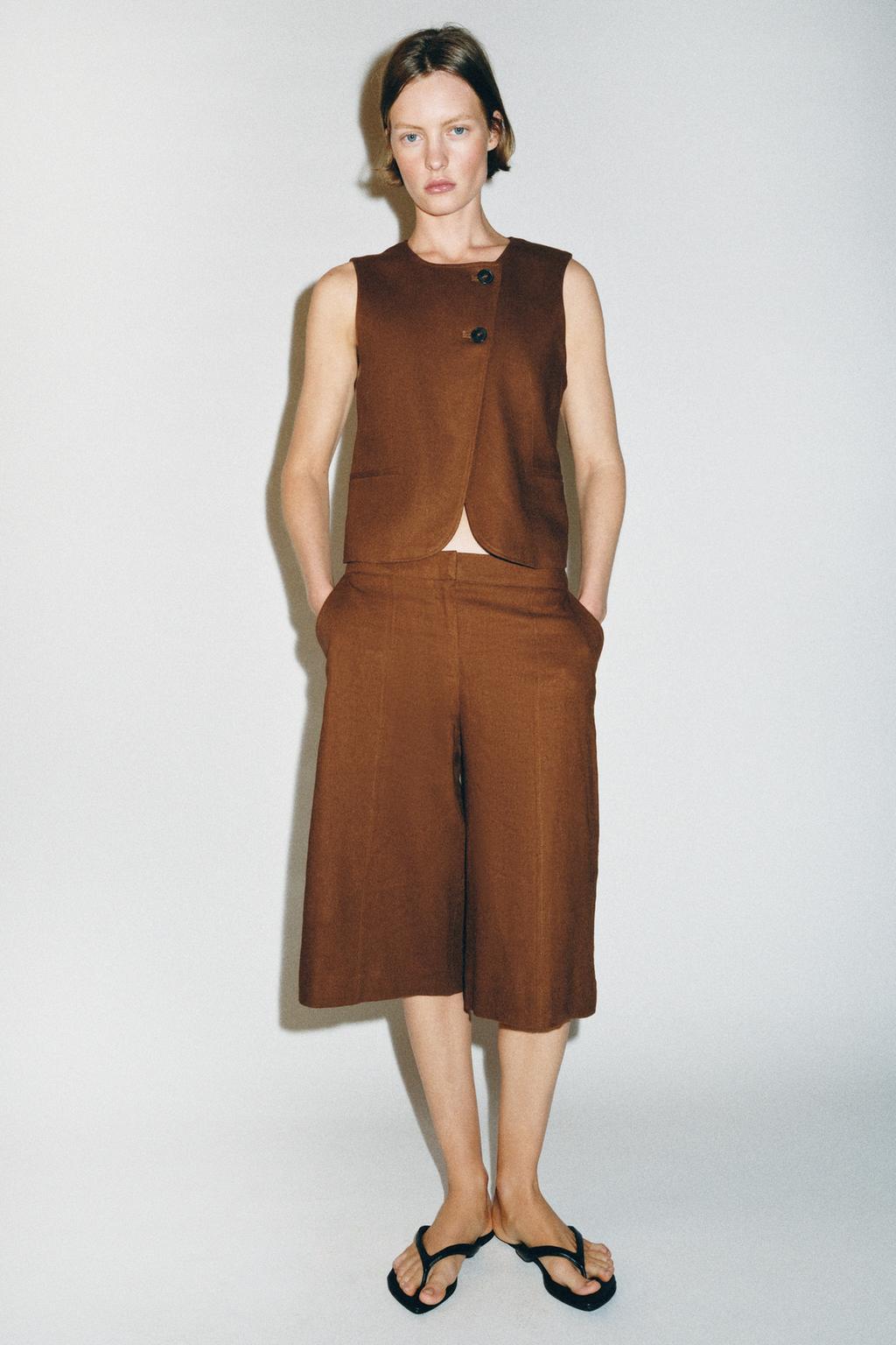 ДВУБОРТНЫЙ ЖИЛЕТ ИЗО ЛЬНА