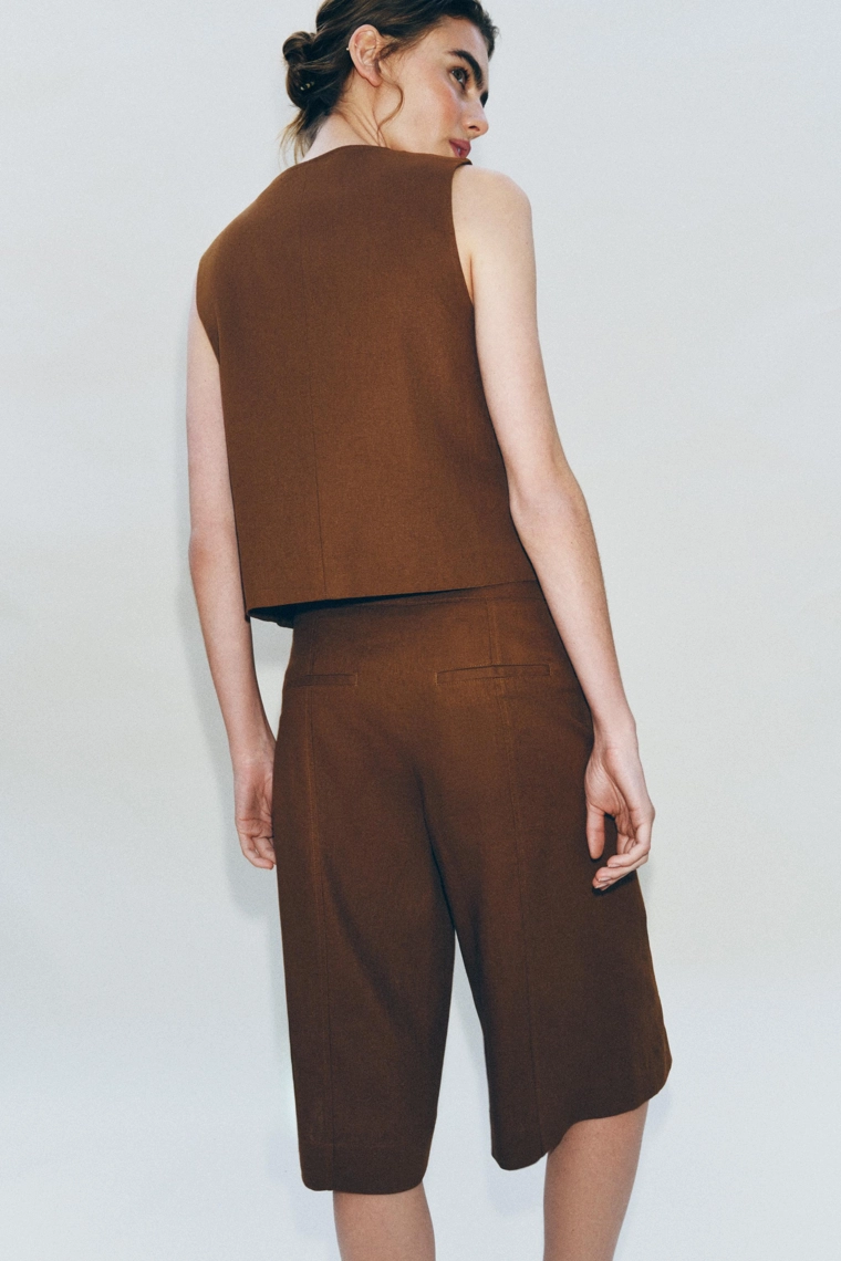 Жилет с завязкой из льняной смеси