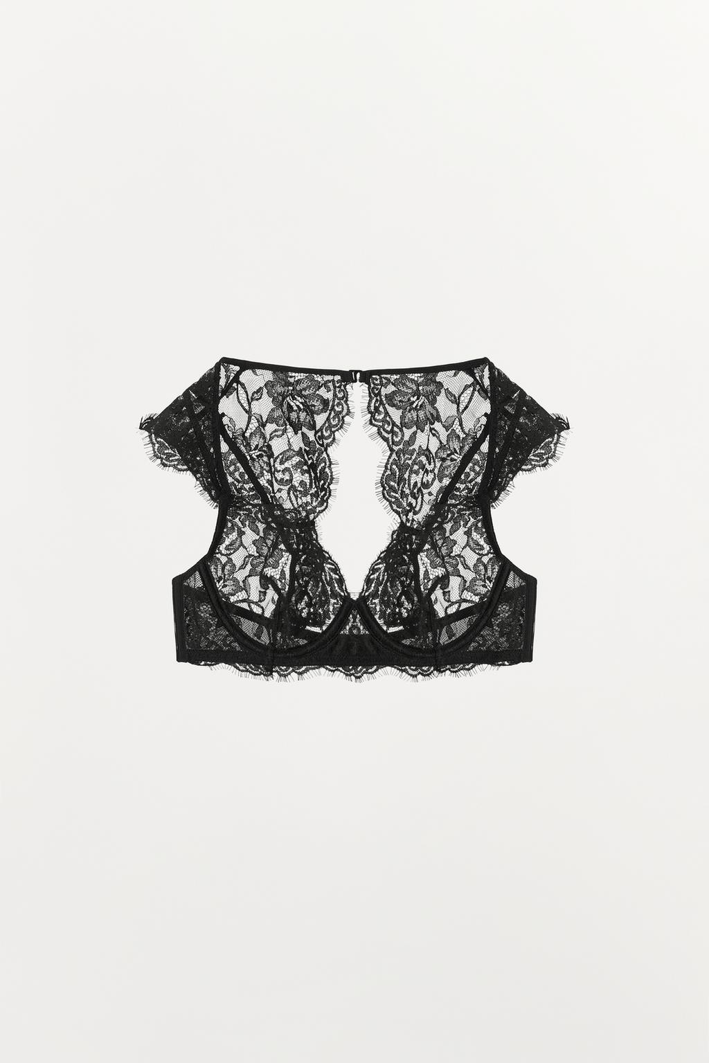 КРУЖЕВНОЙ БЮСТГАЛЬТЕР С РУКАВАМИ И КОСТОЧКАМИ