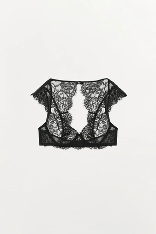 Кружевной бюстгальтер с рукавами и косточками- Заказать в России