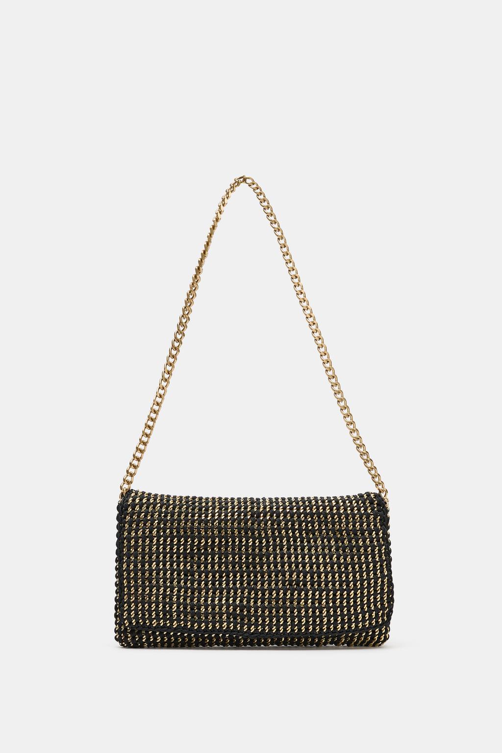 МЕТАЛЛИЗИРОВАННАЯ СУМКА С ПЛЕЧЕВЫМ РЕМНЕМ