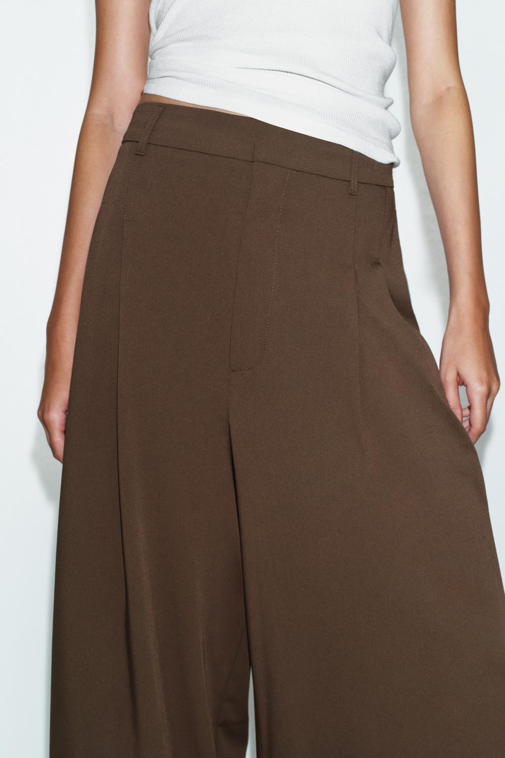 ШИРОКИЕ БРЮКИ С ЗАЩИПАМИ