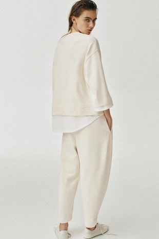 Комбинированная толстовка с длинными рукавами- Заказать в России