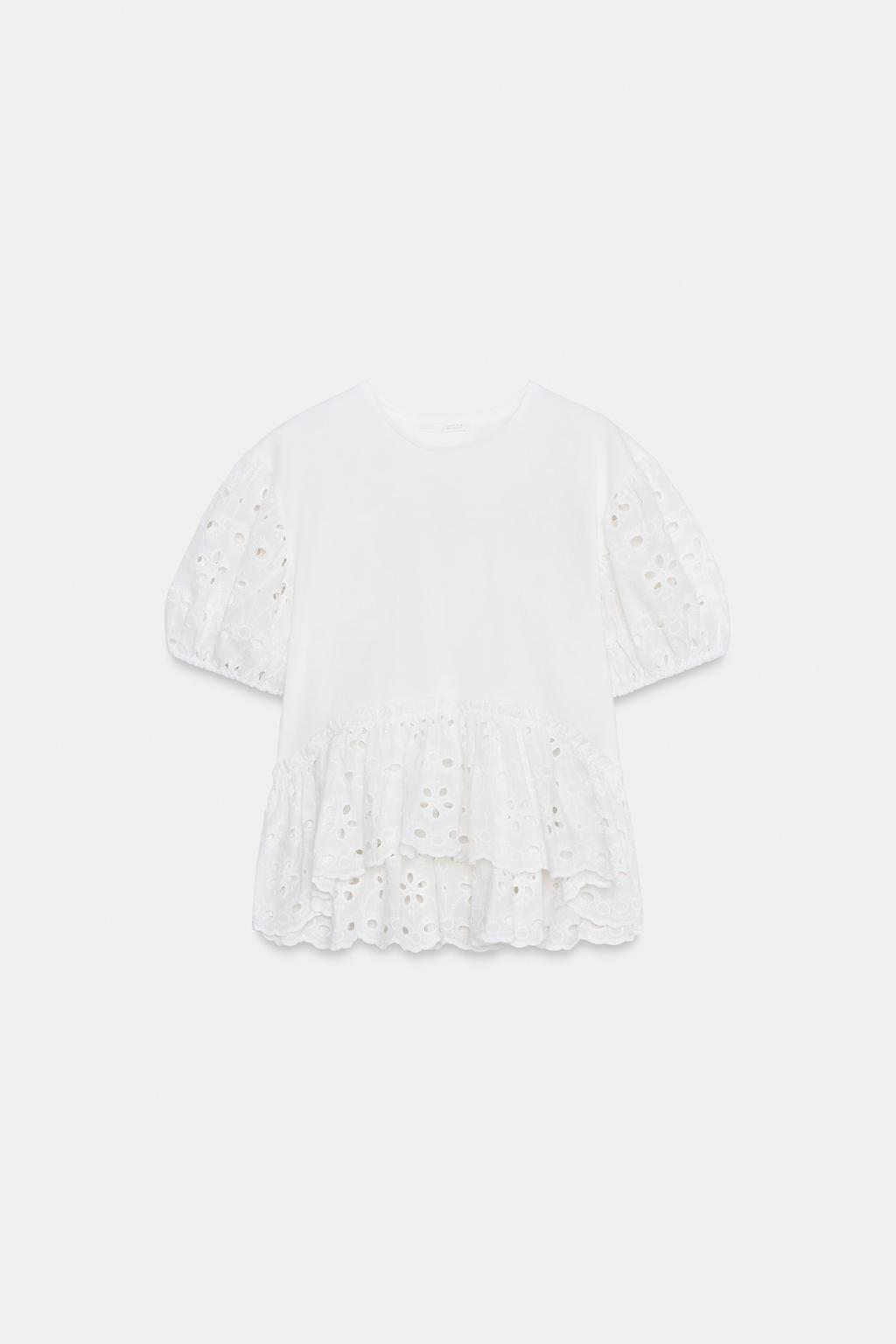 ФУТБОЛКА С КОРОТКИМИ РУКАВАМИ И ВЫШИВКОЙ