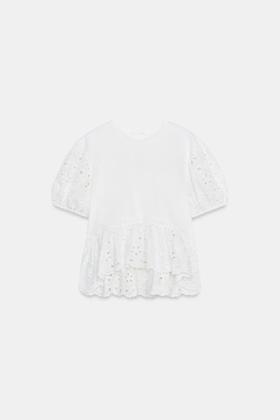 Футболка с короткими рукавами и вышивкой- Заказать в России