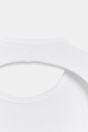 Футболка с вырезом сзади- Заказать в России