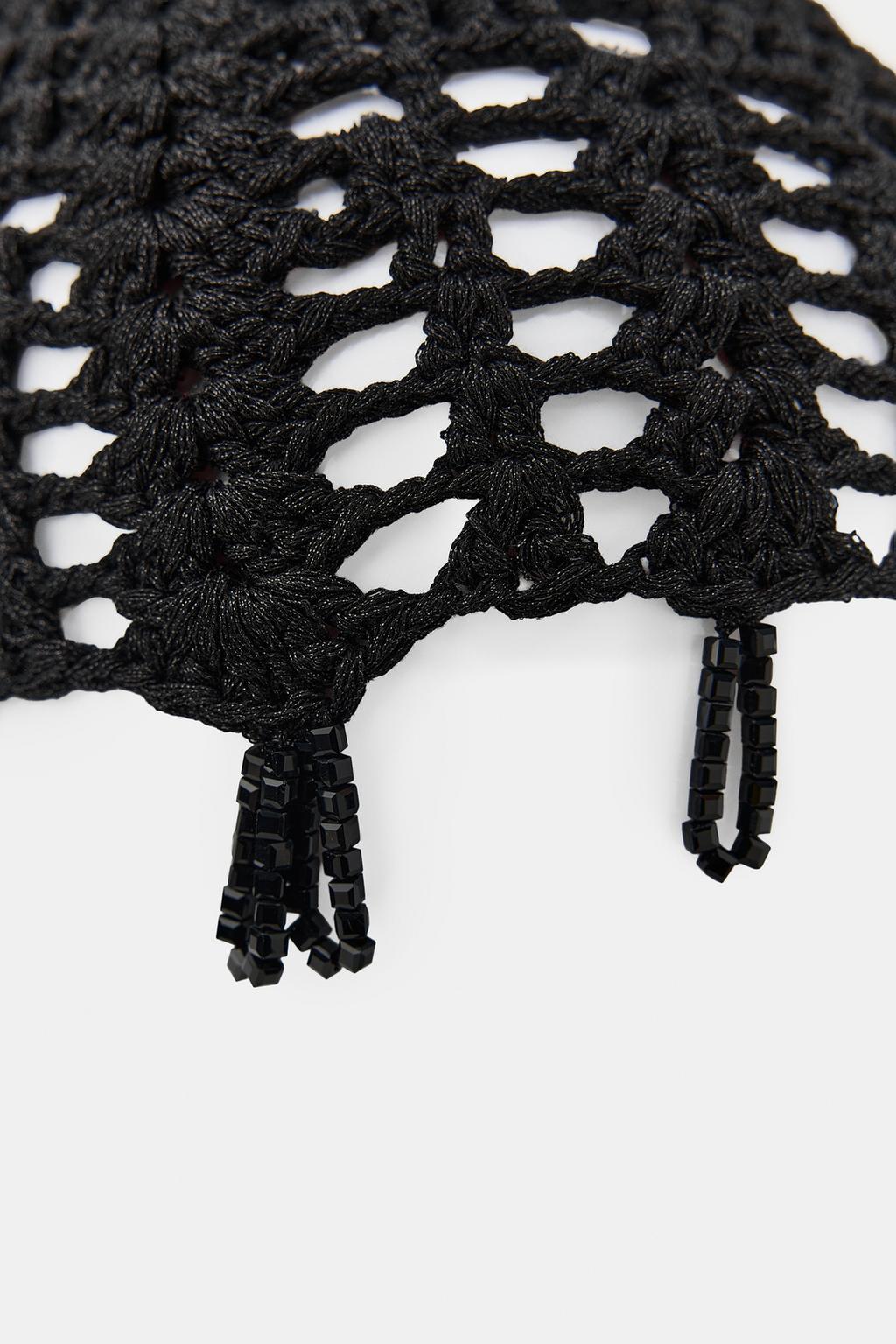 ШАПОЧКА-ТАКСИ КРОШЕ С БУСИНАМИ