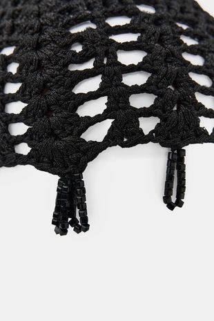 Шапочка-такси кроше с бусинами- Заказать в России