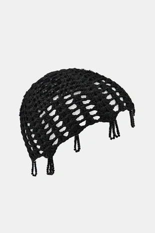 Шапочка-такси кроше с бусинами- Заказать в России