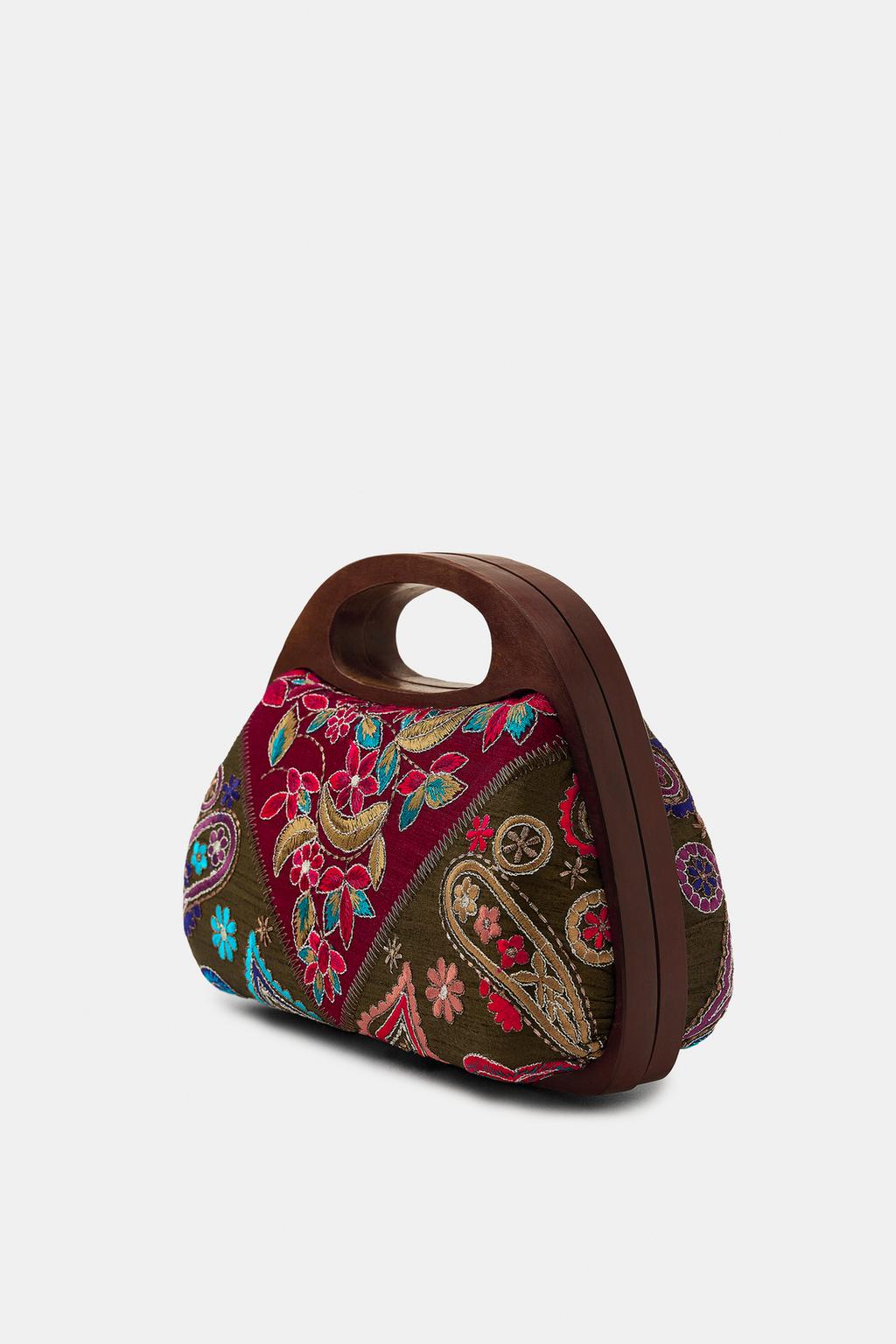 СУМКА-КОРОБОЧКА С ДЕРЕВЯННЫМИ ДЕТАЛЯМИ И ВЫШИВКОЙ