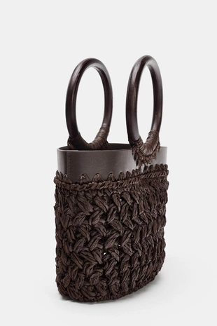 Мини-сумка-корзина из рафии- Заказать в России