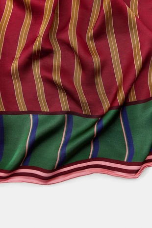 Атласный шарф в полоску- Заказать в России