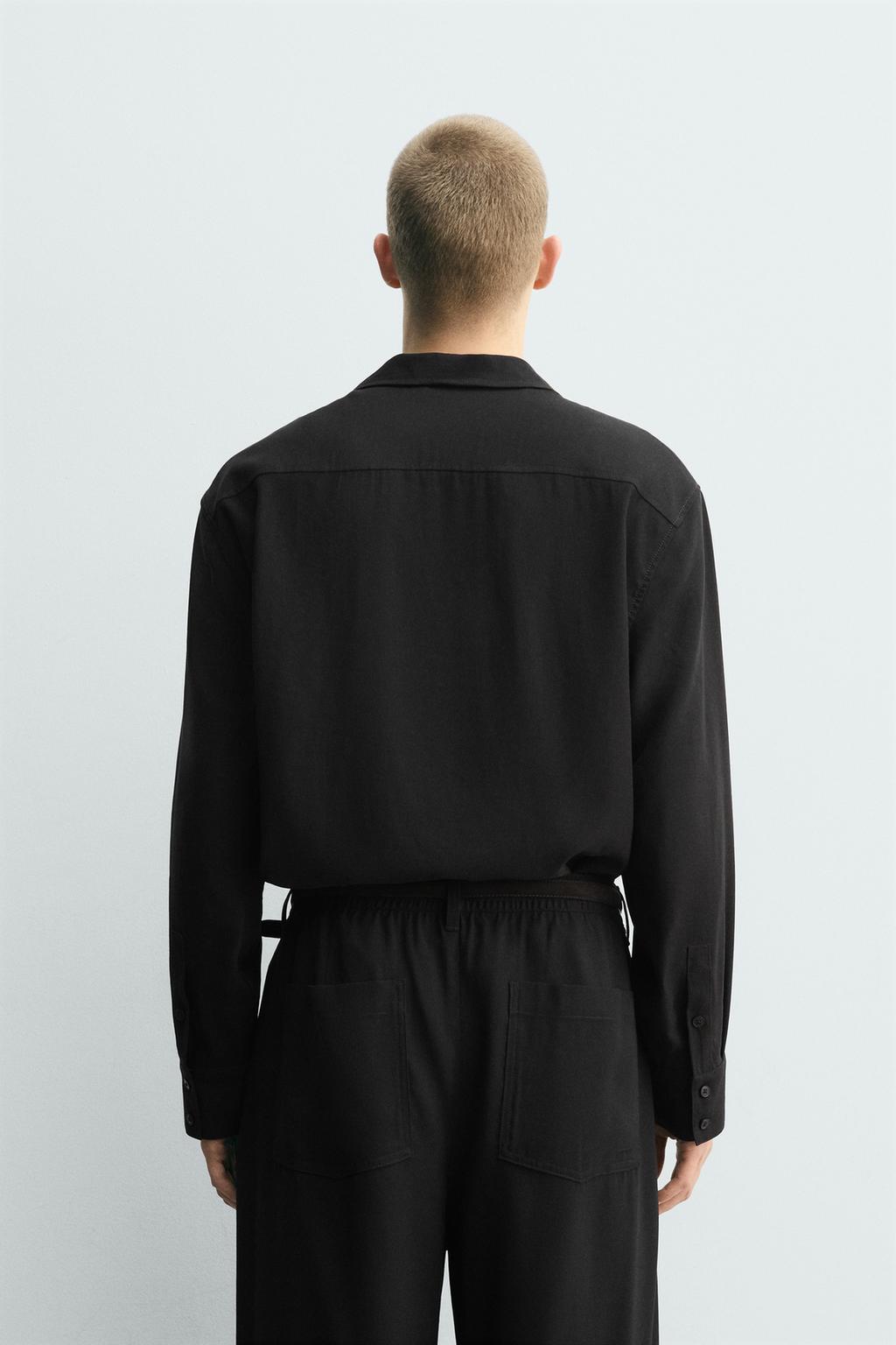 РУБАШКА  ИЗ СТРУЯЩЕЙСЯ ТКАНИ