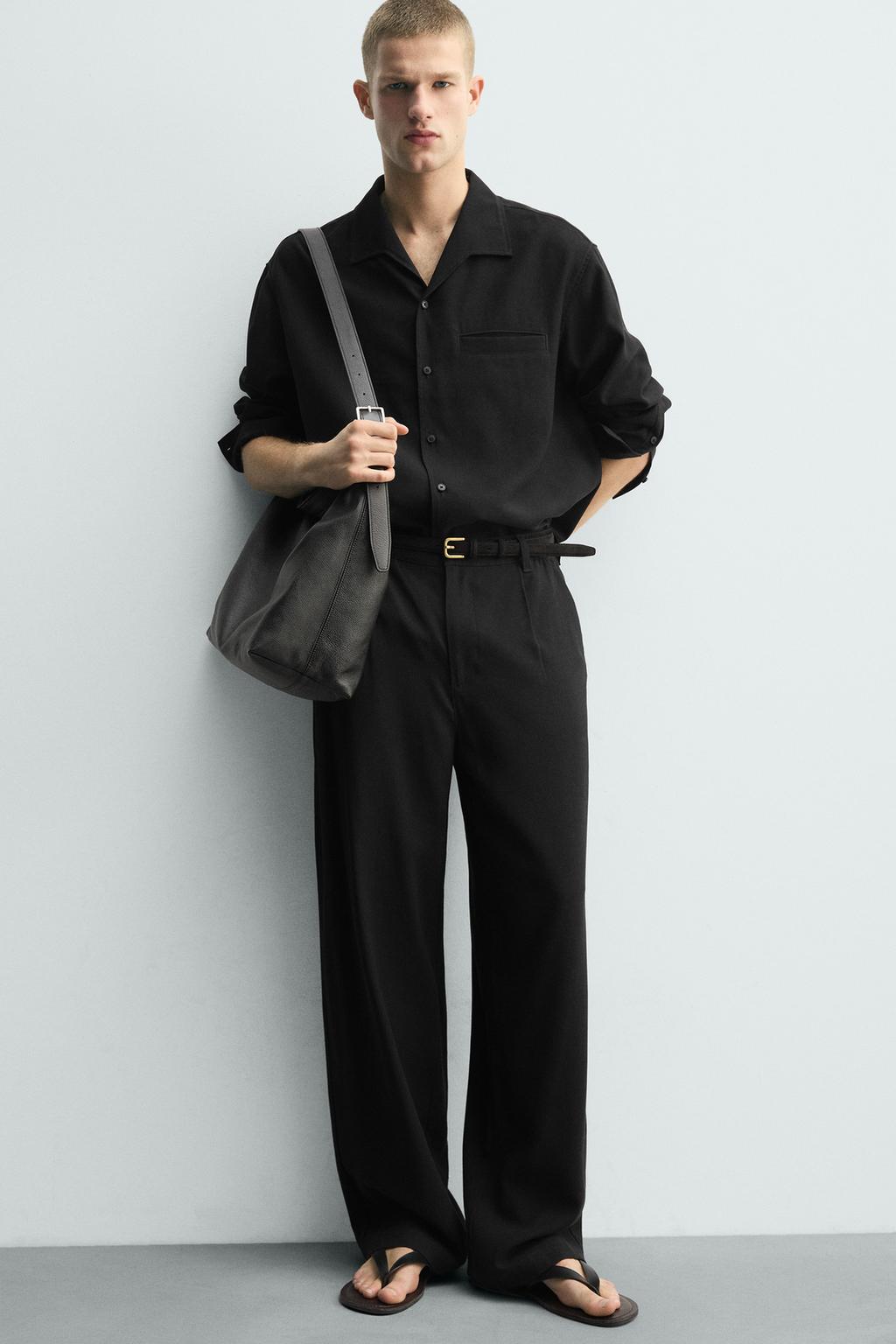 РУБАШКА  ИЗ СТРУЯЩЕЙСЯ ТКАНИ