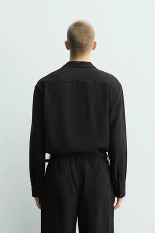 Рубашка  из струящейся ткани- Заказать в России