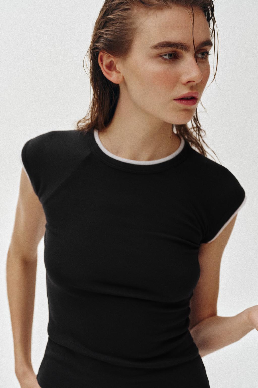 ФУТБОЛКА С ЭФФЕКТОМ ДВОЙНОГО РУКАВА