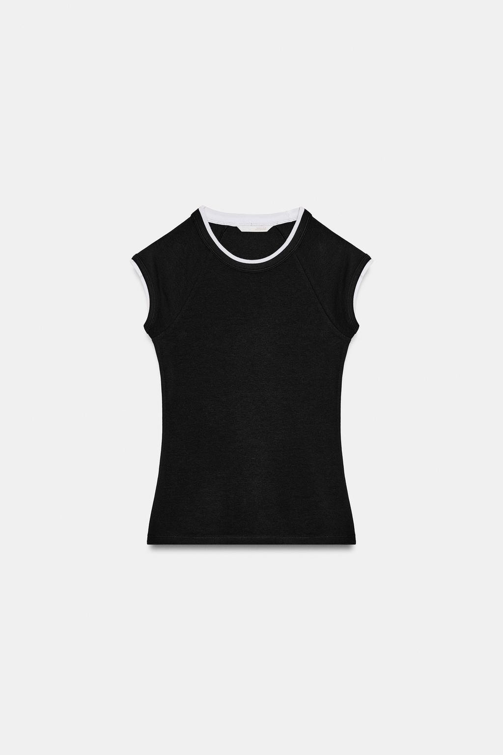 ФУТБОЛКА С ЭФФЕКТОМ ДВОЙНОГО РУКАВА