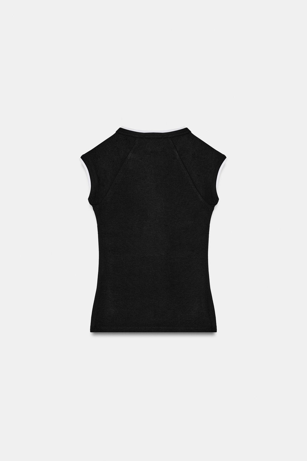 ФУТБОЛКА С ЭФФЕКТОМ ДВОЙНОГО РУКАВА