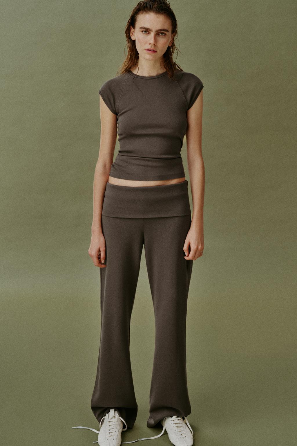 БРЮКИ ИЗ ТКАНИ ИНТЕРЛОК С ЭФФЕКТОМ ПОТЕРТОСТИ