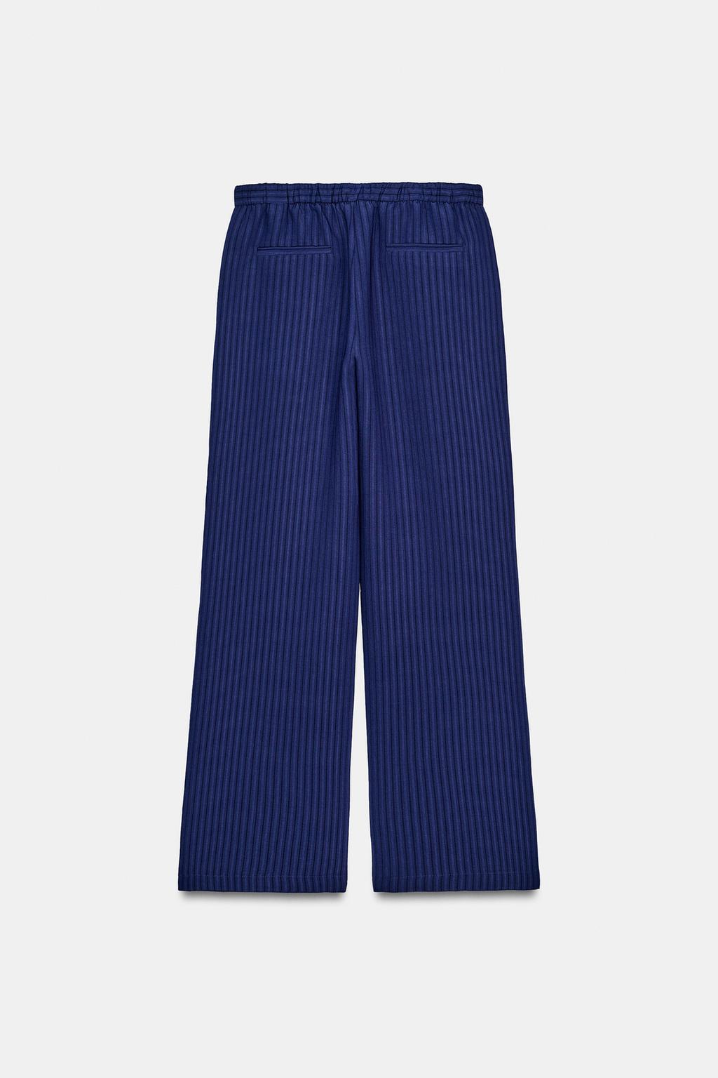 БРЮКИ В ПИЖАМНОМ СТИЛЕ С ТЕКСТУРОЙ — коллекция Zara «ZW»