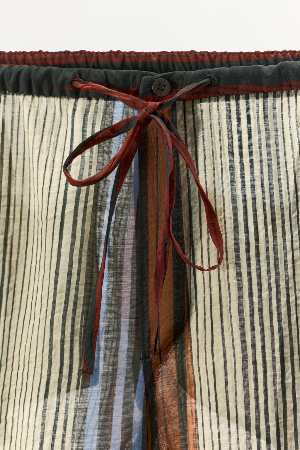 БРЮКИ В ПОЛОСКУ В ПИЖАМНОМ СТИЛЕ — коллекция Zara «ZW»