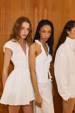 Мини-платье из поплина- Заказать в России