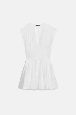 Мини-платье из поплина- Заказать в России