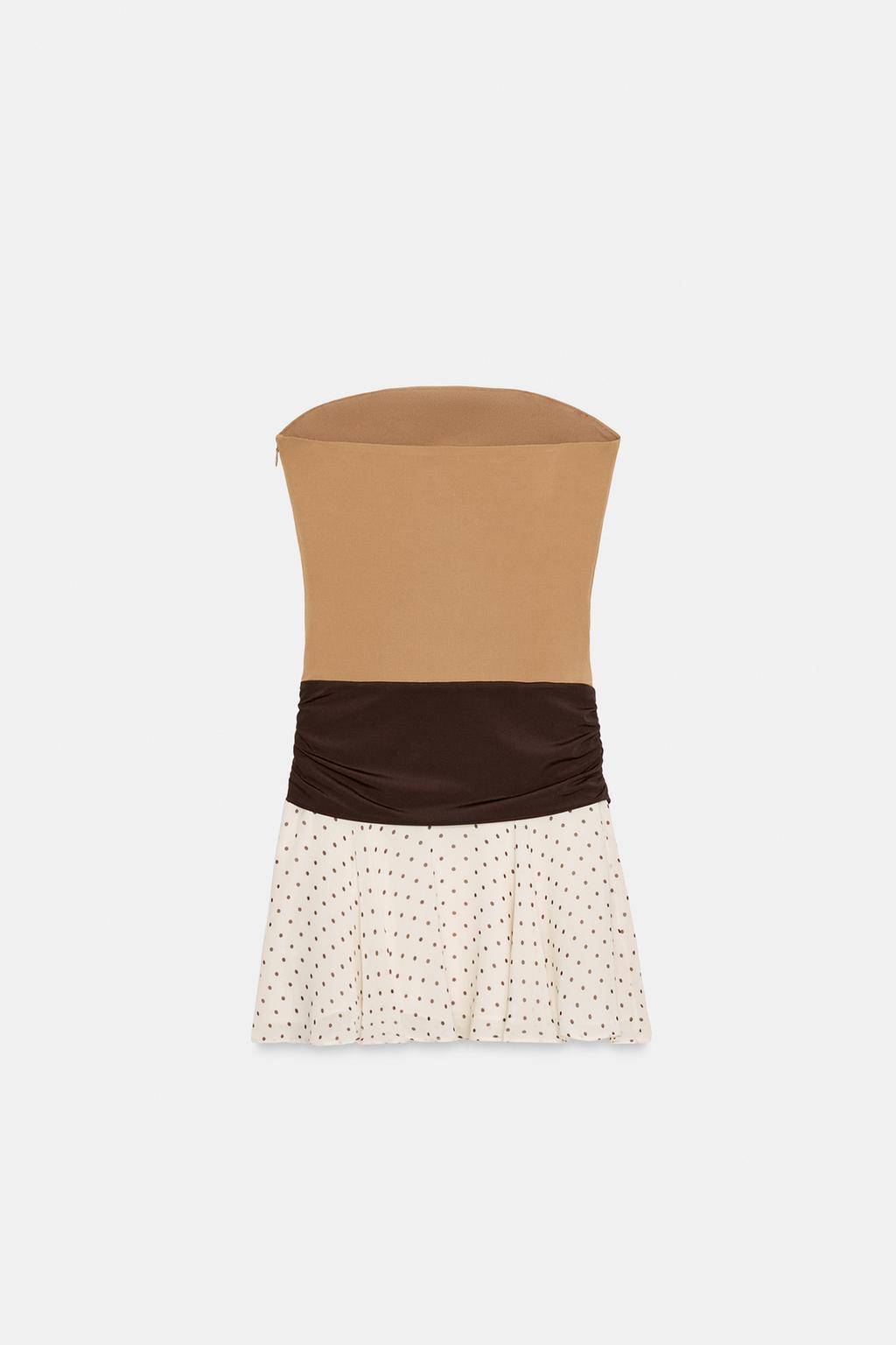 КОМБИНИРОВАННОЕ ПЛАТЬЕ В ГОРОШЕК