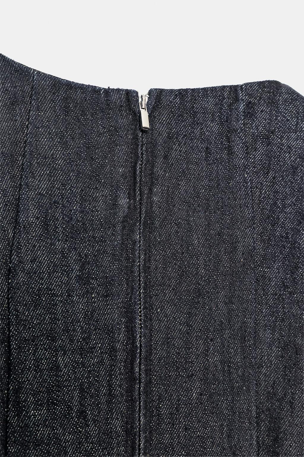 ДЖИНСОВОЕ ПЛАТЬЕ TRF С ВОЛАНАМИ