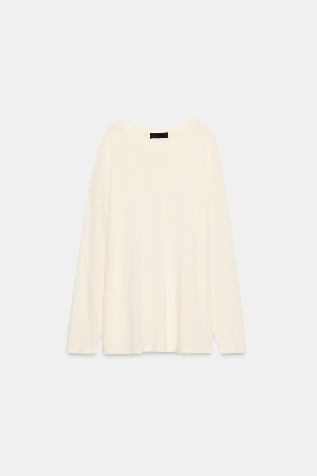 СВИТЕР ОВЕРСАЙЗ ИЗ ТОНКОГО ТРИКОТАЖА