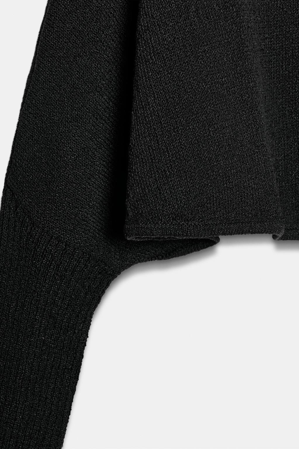 УКОРОЧЕННЫЙ СВИТЕР С РУКАВАМИ «ЛЕТУЧАЯ МЫШЬ»