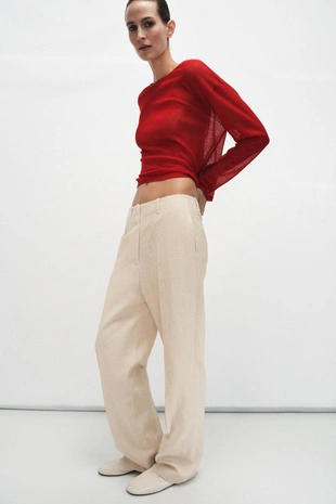 Деревенский ажурный свитер