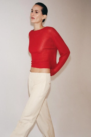 Деревенский ажурный свитер- Заказать в России