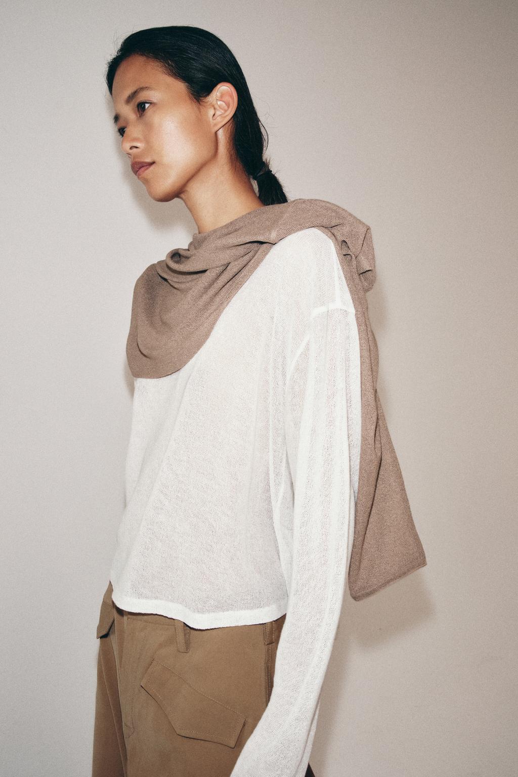 СВИТЕР В СЕЛЬСКОМ СТИЛЕ АЖУРНОЙ ВЯЗКИ