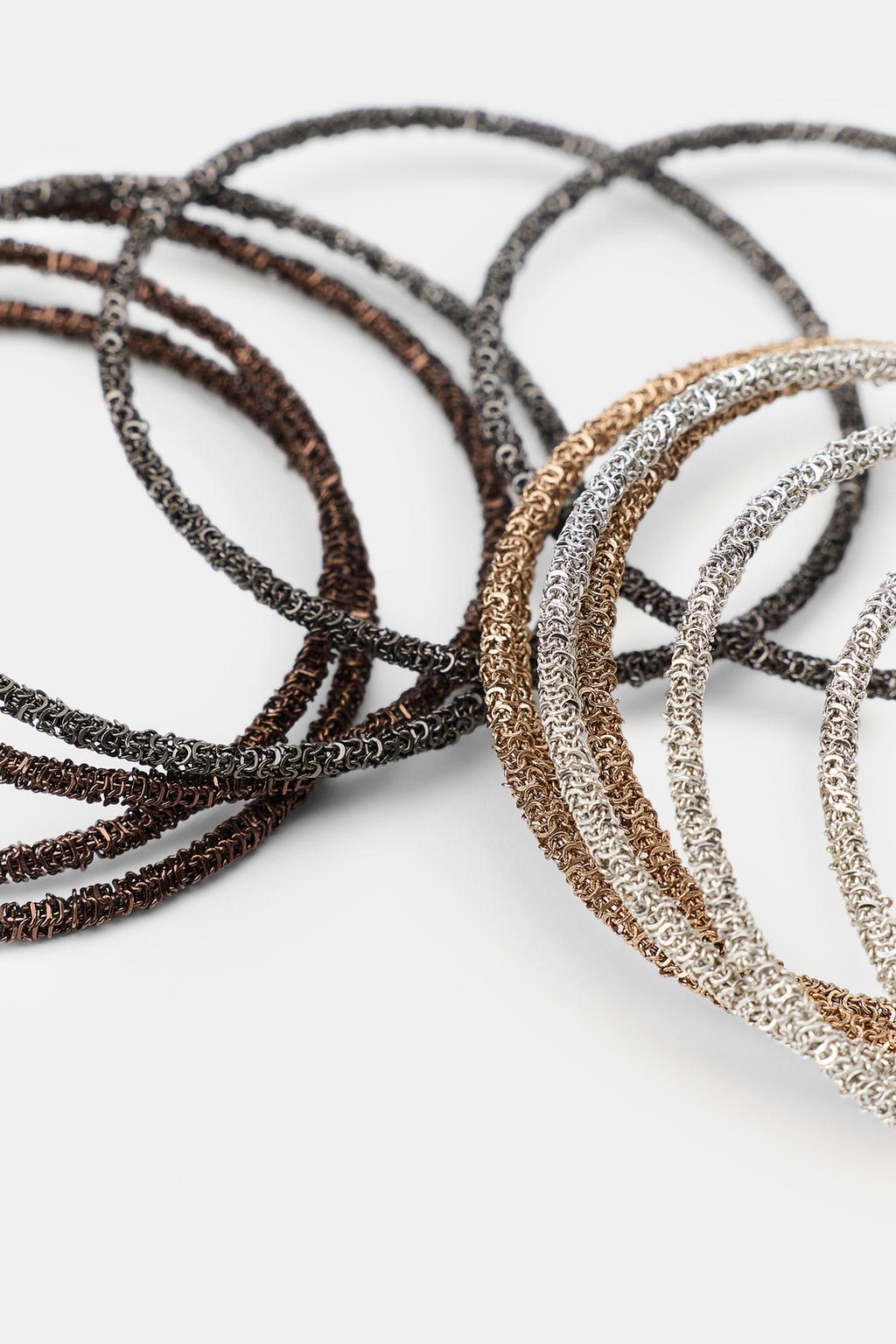 НАБОР КОМБИНИРОВАННЫХ МЕТАЛЛИЧЕСКИХ БРАСЛЕТОВ