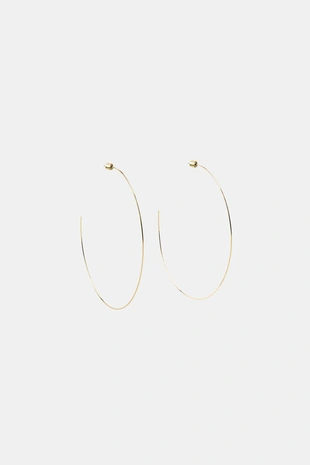 Тонкие серьги-кольца макси- Заказать в России