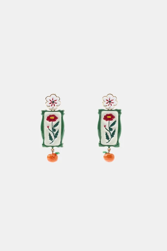 СЕРЬГИ «ЦВЕТЫ» ИЗ СМОЛЫ