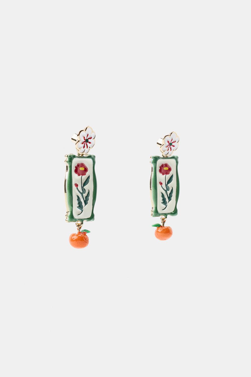 СЕРЬГИ «ЦВЕТЫ» ИЗ СМОЛЫ